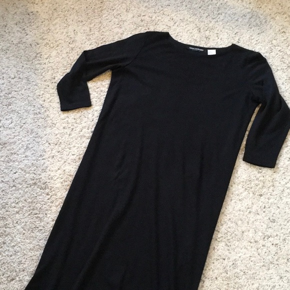 Basic black dress, longer length.  Perfect for fall and winter! - Picture 3 of 5